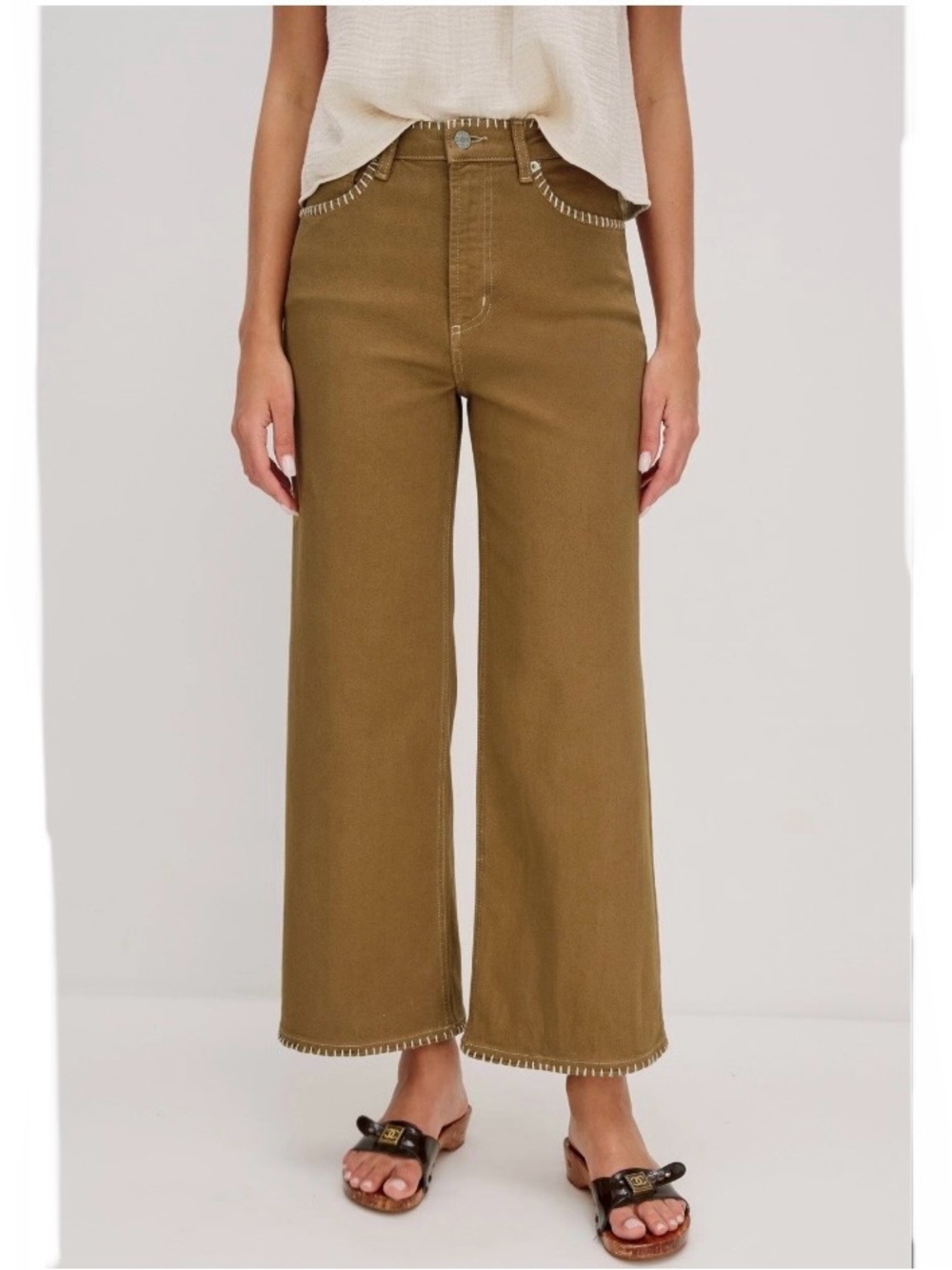 RAILS Getty Crop Wide Leg Jeans Embroidered